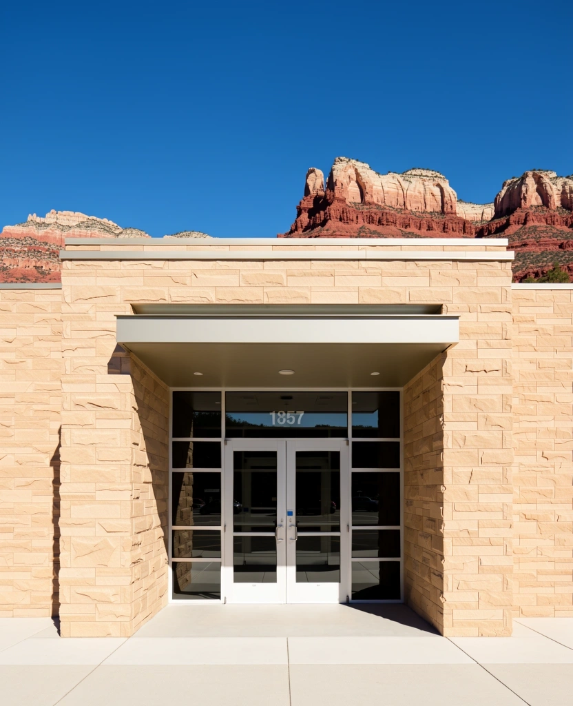 State Bank of Southern Utah headquarters in the morning sun